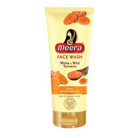 Buy Meera White & Wild Turmeric Face Wash, Fights 99.9% Pimple Causing Bacteria, Dry to Normal Skin, 100g-Purplle