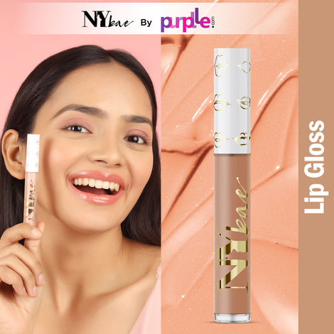 Buy NY Bae Gloss Getter Lip Gloss - Nude Longan 06 (2.8 ml) | Nude | Satin Glossy Finish | Rich Colour Payoff | Lightweight | Non-Sticky | Multipurpose-Purplle