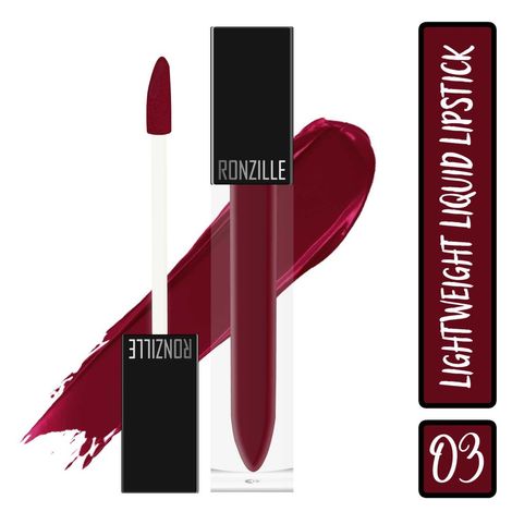 Buy Ronzille Weightless Mousse Lipstick Long Smash Infused with Jojoba Oil-03-Purplle