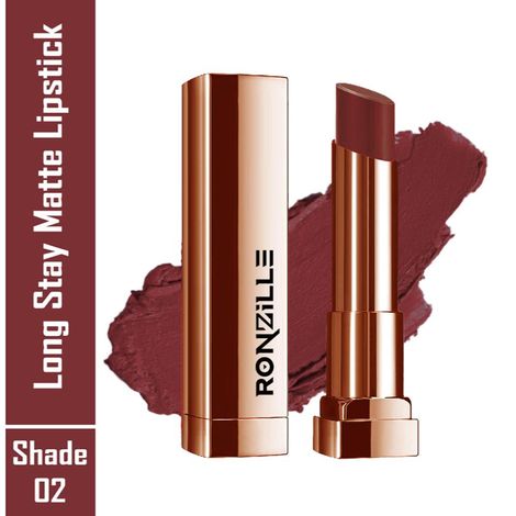 Buy Ronzille RC Long Stay Creamy Matte Lipstick With Intense Colour -02-Purplle
