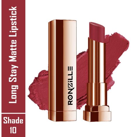 Buy Ronzille RC Long Stay Creamy Matte Lipstick With Intense Colour -10-Purplle