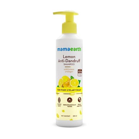 Buy Mamaearth Lemon Anti-Dandruff Shampoo with Lemon & Ginger for up to 100% Dandruff & Itch-free Scalp- 250 ml-Purplle