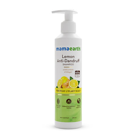 Buy Mamaearth Lemon Anti-Dandruff Shampoo with Lemon & Ginger for Itchy & Flaky Scalp (250 ml)-Purplle