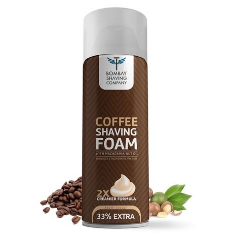 Buy Bombay Shaving Company Coffee Shaving Foam, 266 ml (33% Extra) with Coffee & Macadamia Seed Oil-Purplle