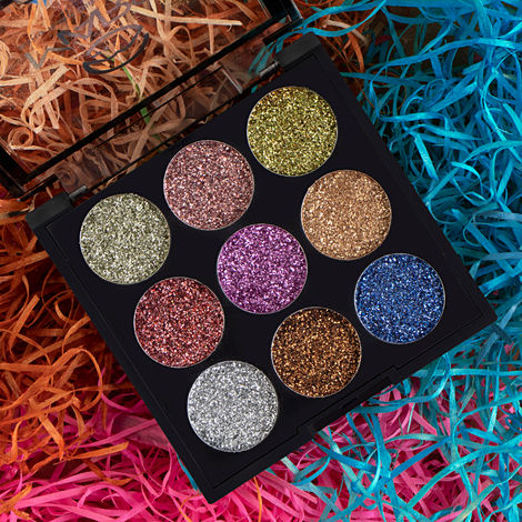 Buy MARS Bling it on Glitter Eyeshadow Palette with 9 Highly Pigmented Colors - 02 | 7.65g-Purplle