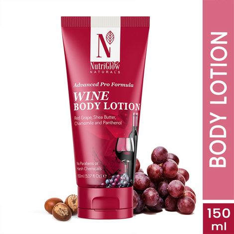 Buy NutriGlow NATURAL'S Advanced Pro Formula Wine Body Lotion for Deep Nourishment Shea Butter, Dry and Sensitive Skin, 150 ml-Purplle