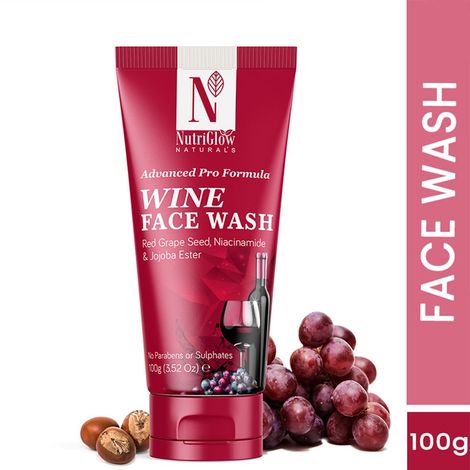 Buy NutriGlow NATURAL'S Advanced Pro Formula Wine Face Wash for Daily Use, Deep Cleansing Niacinamide For Women and Men, 100gm-Purplle