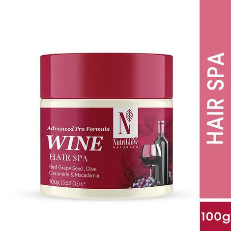 Buy NutriGlow NATURAL'S Advanced Pro Formula Wine Hair Spa for Hair fall Control, Complete Hair Treatment, All Hair Types, 100gm-Purplle