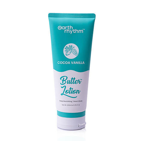Buy Earth Rhythm Cocoa Vanilla Butter Lotion |Deeply Nourishes, Soothes Skin, Intensely Hydrates| for All Skin Types |for Face & Body | Men & Women - 200 ML-Purplle