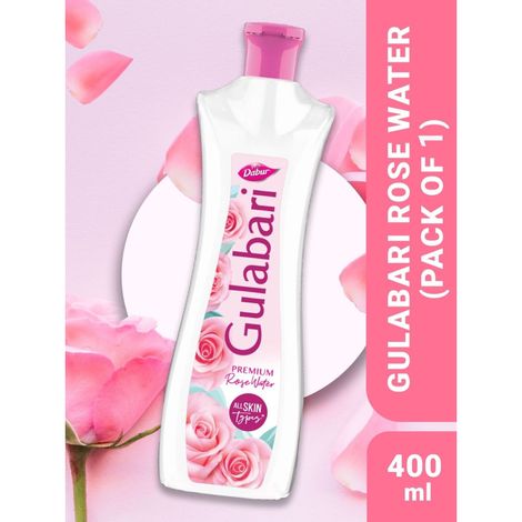 Buy Dabur Gulabari Premium Rose Water - 400ml | With No Paraben | Cleanses, Hydrates & Moisturises Skin | Balances & Restores Skin's pH Levels | For All Skin Types-Purplle
