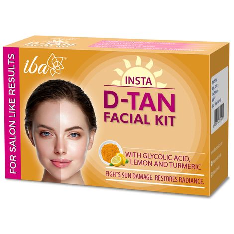 Buy Iba Insta D-Tan Facial Kit (6 Steps Single Use) l For Tan Removal and Glow l 6 Steps Single Use Kit l Salone Like Results-Purplle
