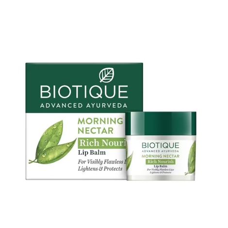 Buy Biotique Morning Nectar Rich Nourish Lip Balm  (12 g)-Purplle