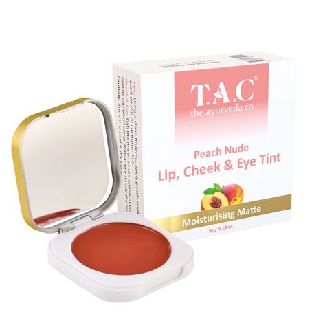 Buy TAC - The Ayurveda Co. Peach Nude Lip, Cheek & Eye Tint with Moisturising Matte, 5gm-Purplle