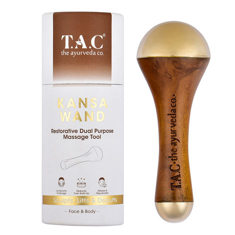 Buy TAC - The Ayurveda Co. The Ayurveda Co. Kansa Wand Dual Purpose Massager Tool for Face & Body Skin Lifing & Relax, 95gm-Purplle