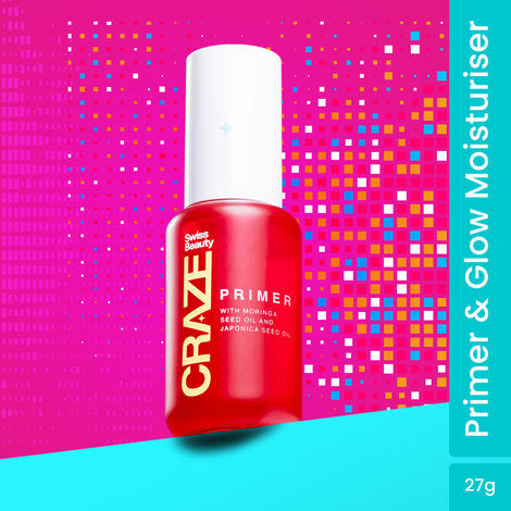 Buy Swiss Beauty CRAZE Primer With Moringa Seed Oil And Japonica Seed Oile 27 gm-Purplle