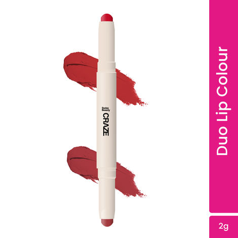 Buy Swiss Beauty CRAZE Duo Lipstick | Non-transfer Lip Colour | 2-in-1 Lip Colour with Satin Matte Finish | 2 Shades in 1 Lipstick | Long-lasting lipstick 01 Party Ready - 2 gm-Purplle