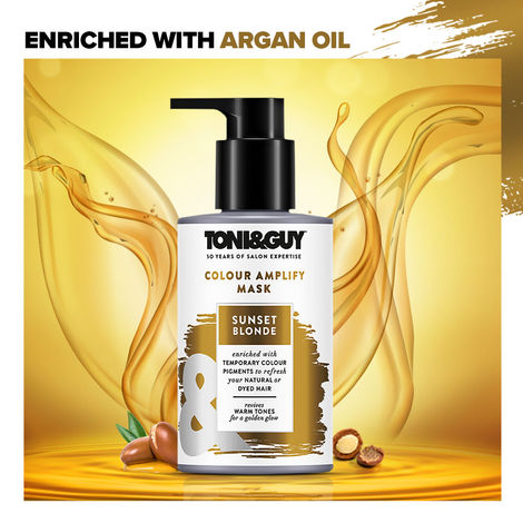Buy Toni&Guy Color Amplify hair Mask, Sunset blonde, Rich tones add warmth & shine, 200ml-Purplle
