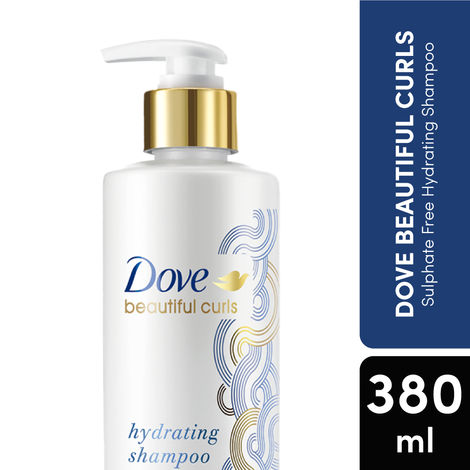 Buy Dove Beautiful Curls Sulphate Free Hydrating Shampoo, No Parabens & Dyes, Made for Curly Hair, With Tri-Moisture Essence for smooth, shiny, bouncy curls (380 ml)-Purplle