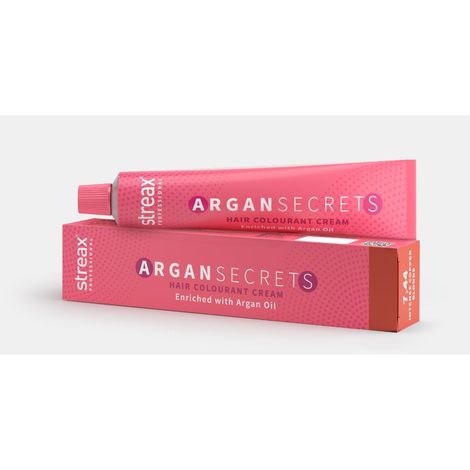 Buy Streax Professional Argan Secret Hair Colourant Cream - Intense Copper Blonde 7.44 (60 g)-Purplle