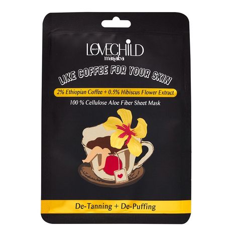 Buy LoveChild Masaba - Like Coffee For Your Skin - 100 % Cellulose Aloe Fiber Sheet Mask-Purplle