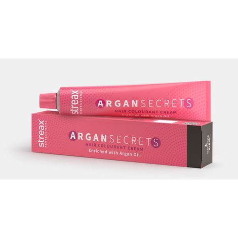 Buy Streax Professional Argan Secret Hair Colourant Cream - Natural Black 1 (60 g)-Purplle