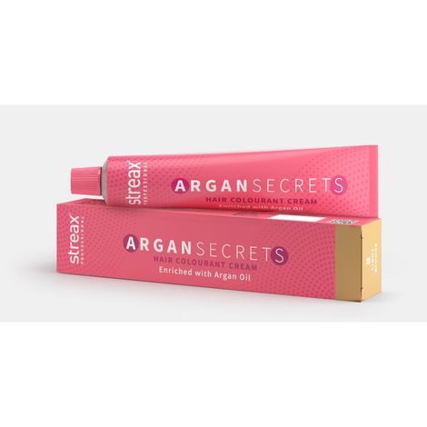 Buy Streax Professional Argan Secret Hair Colourant Cream - Light Blonde 8 (60 g)-Purplle