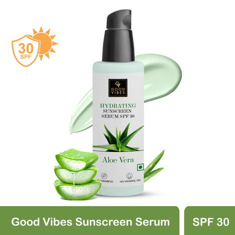 Buy Good Vibes Aloe Vera Hydrating 2-1 Sunscreen Serum SPF30 (45 ml)-Purplle