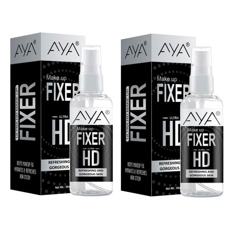 Buy AYA Ultra HD Makeup Fixer, Pack of 2, 50 ml + 50 ml-Purplle