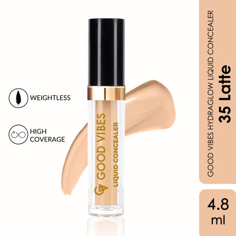Buy Good Vibes HydraGlow Liquid Concealer -Latte 35 (4.8ml)-Purplle