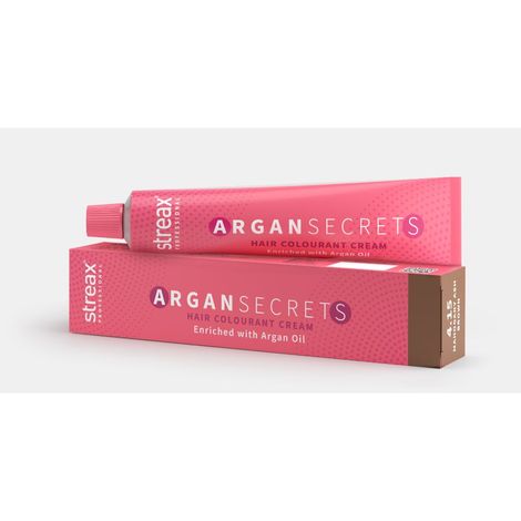 Buy Streax Professional Argan Secret Hair Colourant Cream M A B BRN 4.15 (60 g)-Purplle