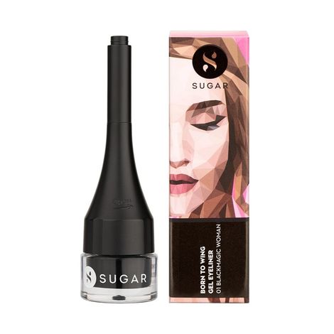 Buy SUGAR Cosmetics - Born To Wing - Gel Eyeliner - 01 Blackmagic Woman (Matte Finish) - Gel Eyeliner Waterproof with Brush - Smudgeproof- Lasts Up to 12 hours-Purplle