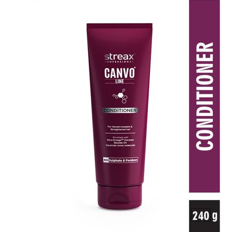 Buy Streax Canvoline conditioner for straightened hair, With Kera-Charge & Baobab oil, 240 ml-Purplle