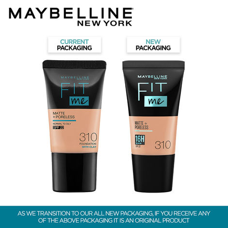 Buy Maybelline New York Fit Me Matte+Poreless Liquid Foundation Tube, 310 Sun Beige, 18ml-Purplle