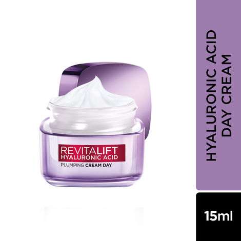 Buy L'Oreal Paris Revitalift Hyaluronic Acid Plumping Day Cream (15 ml) | Face Cream for Hydrated and Radiant Skin-Purplle