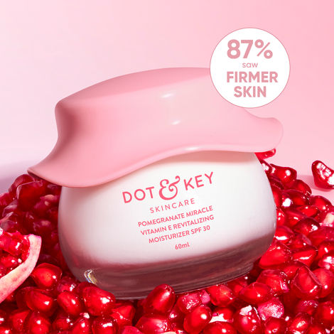 Buy Dot & Key Pomegranate Miracle Vitamin E Revitalizing Moisturizer SPF 30 | Reduces Fine Lines & Wrinkles | Face Moisturizer for Normal to Dry Skin | 60ml-Purplle