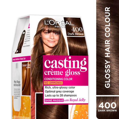 Buy L'Oreal Paris Casting Creme Gloss - Dark Brown 400 (87.5 g + 72 ml)-Purplle