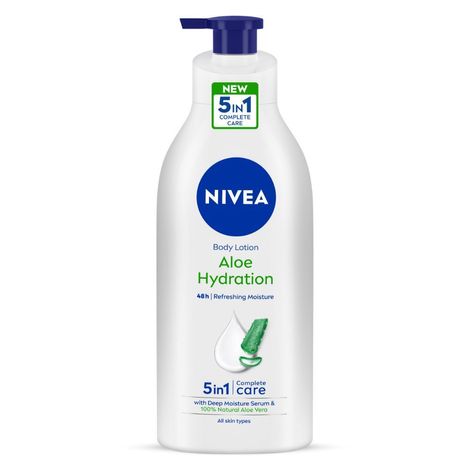 Buy NIVEA Body Lotion, Aloe Hydration, ForA All Skin Types, 600 ml-Purplle