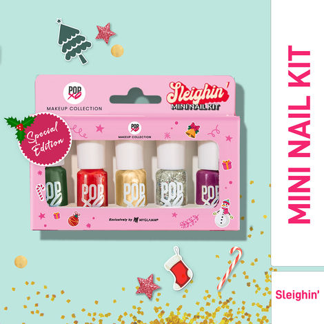 Buy MyGlamm Popxo Makeup Mini Nail Kit Sleighin (15 ml)-Purplle