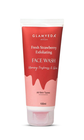 Buy Glamveda Strawberry Exfoliating Face Wash 100 ml-Purplle