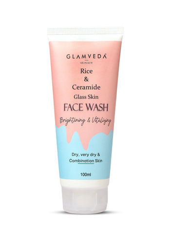 Buy Glamveda Rice Water & ceramide Glass Skin Face Wash-Purplle
