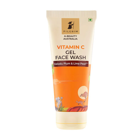 Buy Pilgrim Vitamin C Gel Face Wash With Kakadu Plum & Lime Pearl | For All Skin Types | Discover Fresh Glowing Skin For An Even Skin Tone | Gentle Exfoliating & Non Drying Face Wash | Dermatolagically Tested | For Men & Women (100 ml)-Purplle