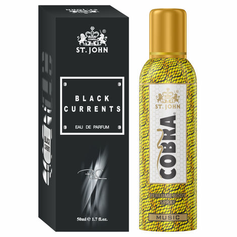 Buy St John Cobra Deodrant No Gas Music 100 ml & Black Current 50 ml Perfume Combo Pack Perfume Body Spray - For Men & Women (150 ml, Pack of 2)-Purplle