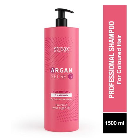 Buy Streax Professional Argan Secrets Moisturising Shampoo 1500 ml-Purplle