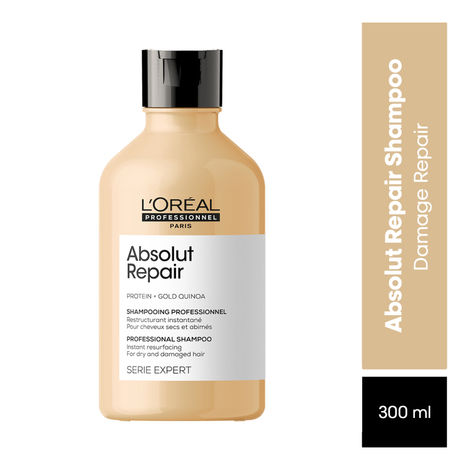 Buy L'Oreal Professionnel Serie Expert Absolut Repair Shampoo|Provides deep conditioning & strength|With Gold Quinoa & Wheat Protein (300ml)-Purplle