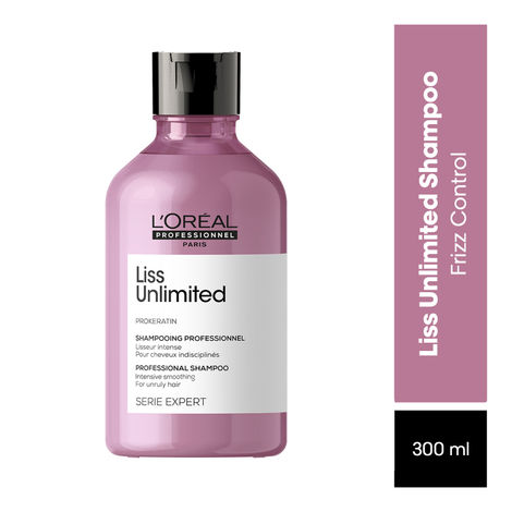 Buy L'Oreal Professionnel Serie Expert Liss Unlimited Shampoo | Smoothens hair & controls frizz| With Pro-keratin complex  (300ml)-Purplle