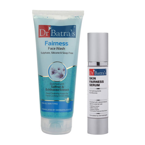 Buy Dr Batra's Fairness Face Wash 200 gm. And Skin Fairness Serum - 50 g (Pack of 2 Men and Women)-Purplle