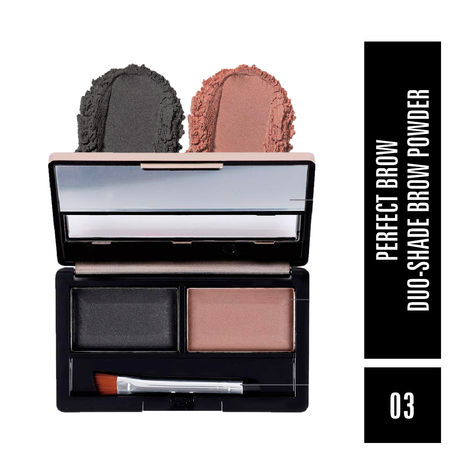 Buy Matt look Perfect Brow Duo-Shade Brow Powder, Eyebrow Palette, Eye Makeup, Mutlicolor-3 (8gm)-Purplle