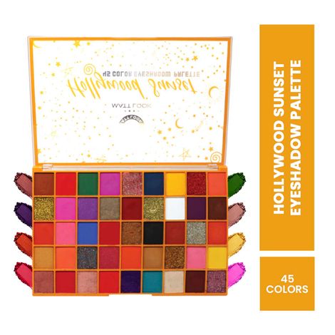 Buy Matt look Hollywood Sunset 45 Colour Eyeshadow Palette, Multicolor-01 (65gm)-Purplle