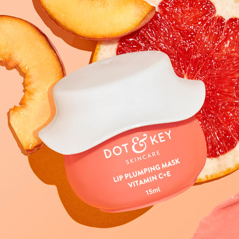 Buy Dot & Key Lip Plumping Mask Vitamin C + E with Blood Orange & Nectarine |15ml-Purplle