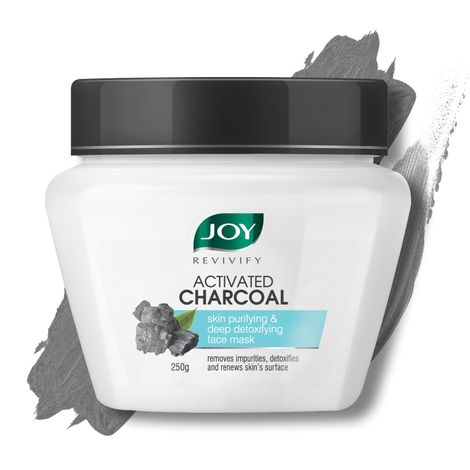 Buy Joy Revivify Activated Charcoal Mask | Deep Detoxifying & Purifying Mask | With Tea Tree, Apple Cider, Eucalyptus, Vinegar, Bentonite Clay | Charcoal Face Mask | 250 gm-Purplle